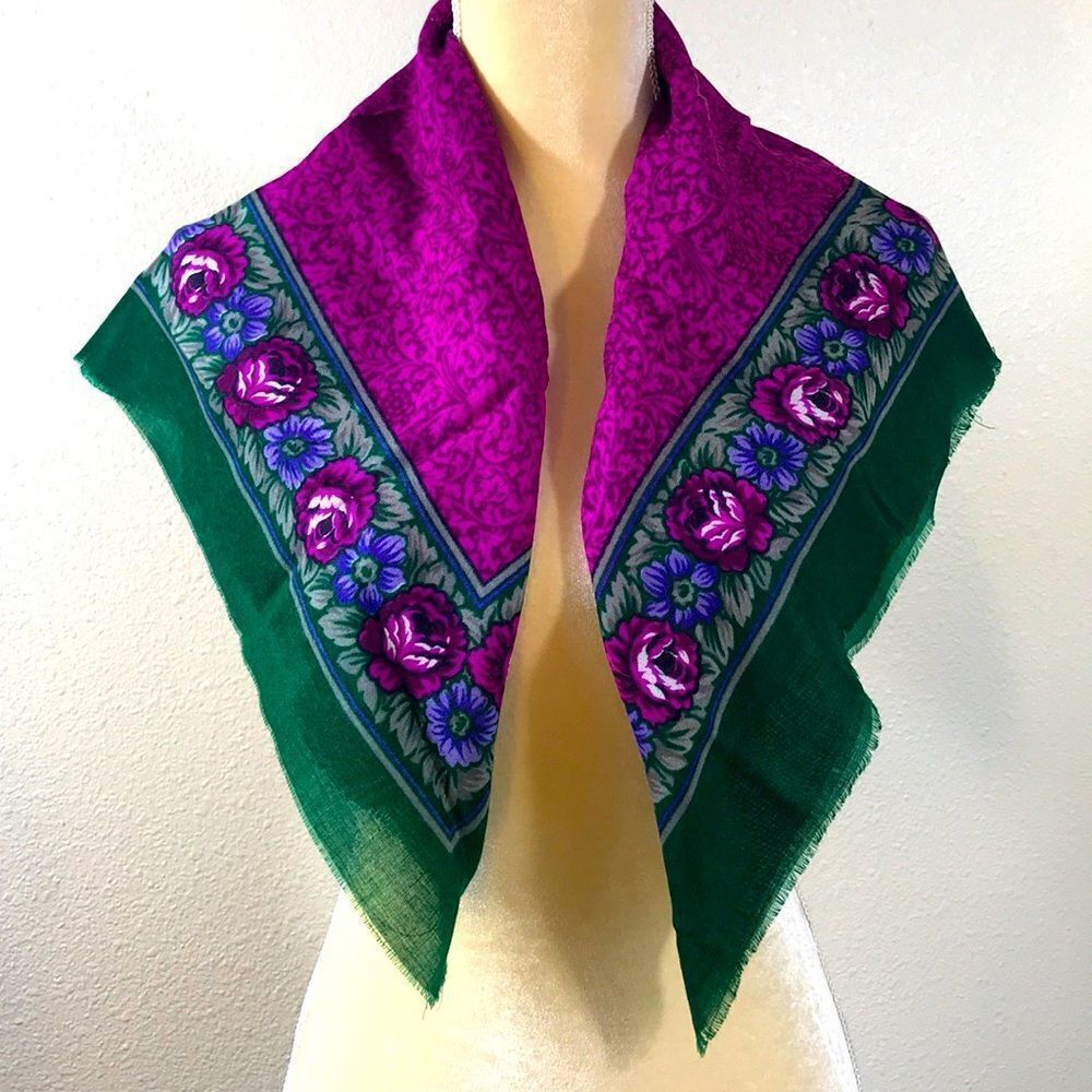 Vintage Accessories glentex Floral Scarf